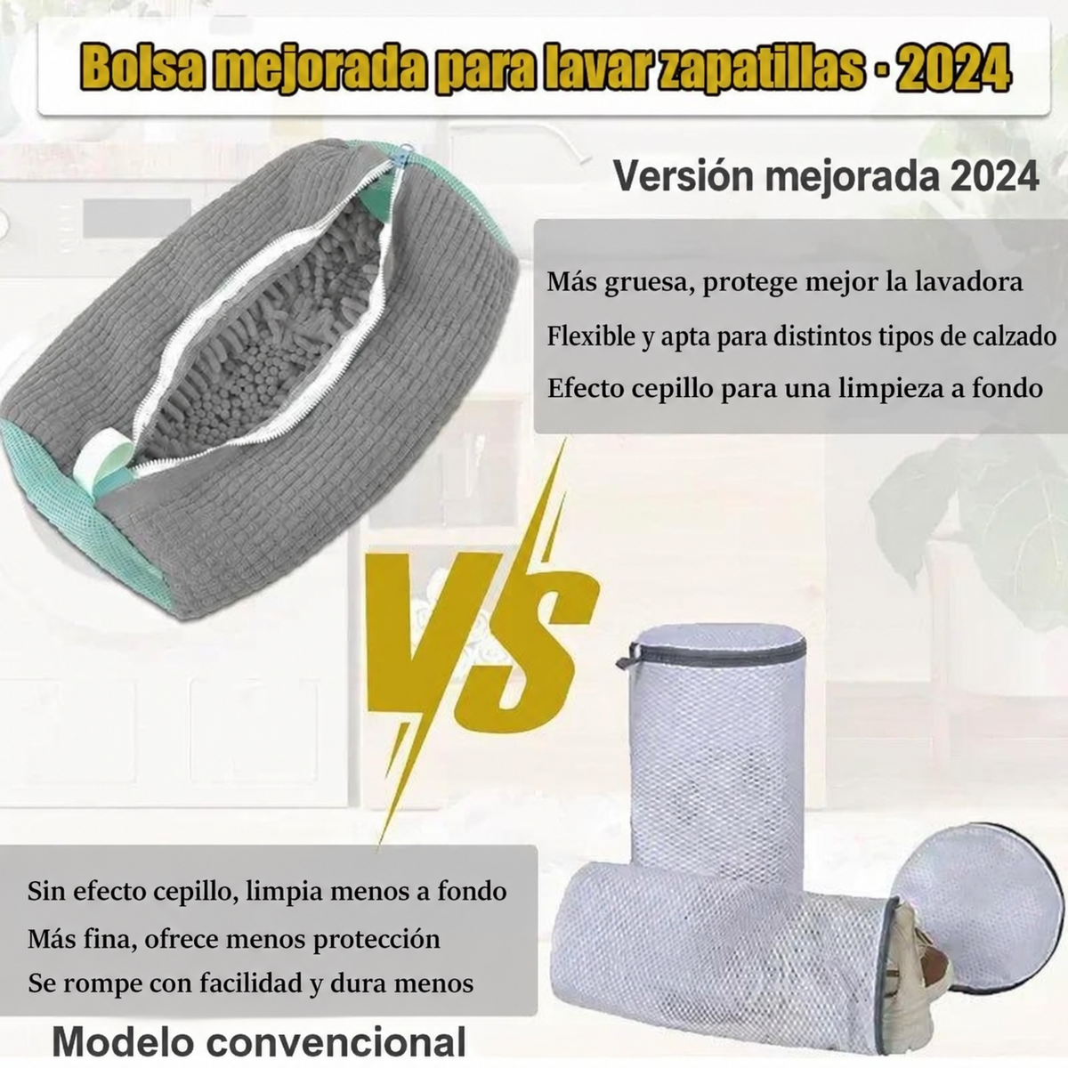 Comparación entre la bolsa de chenilla y una bolsa de malla convencional